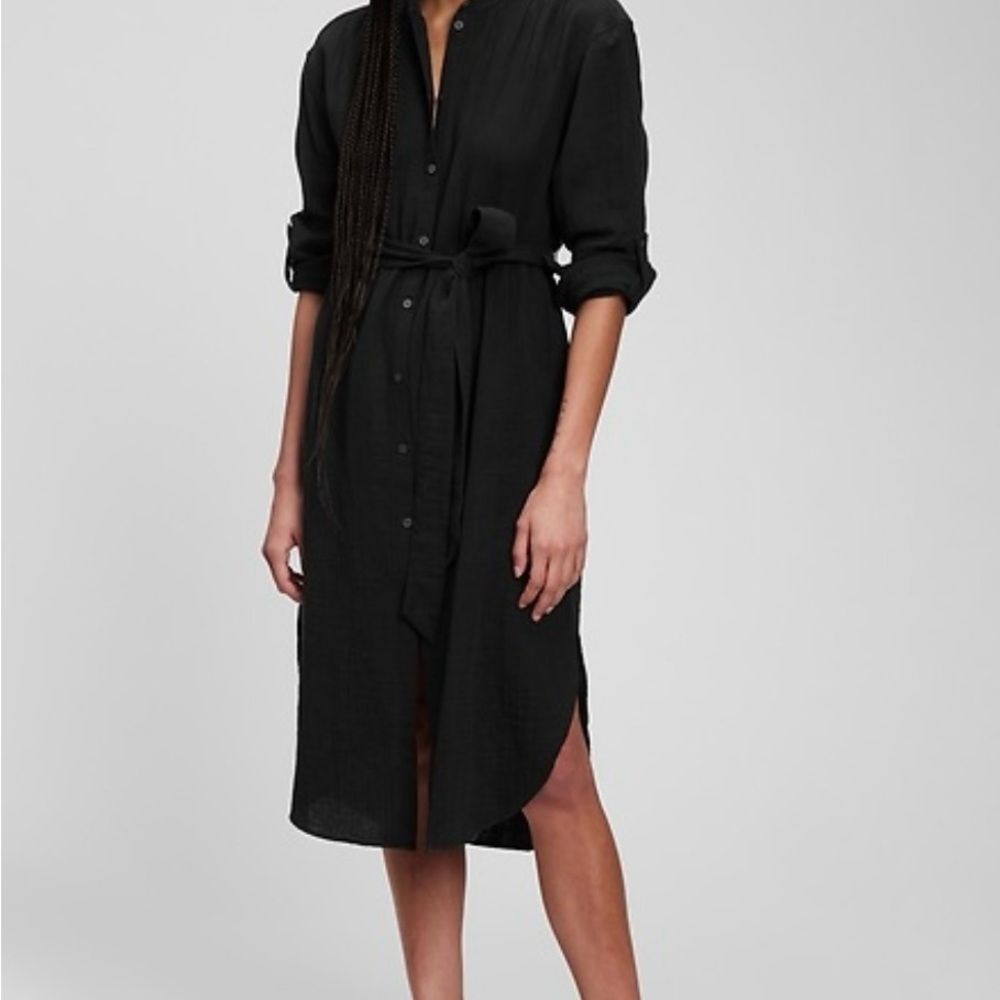 GAP Black Long Sleeve Dress